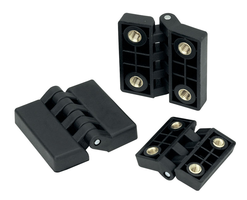 Leschhorn O430 Scharniere  Ia 60; Ib 63; Gewinde d1 M8; Kunststoff PA, schwarz, - Boteco O430 Scharniere