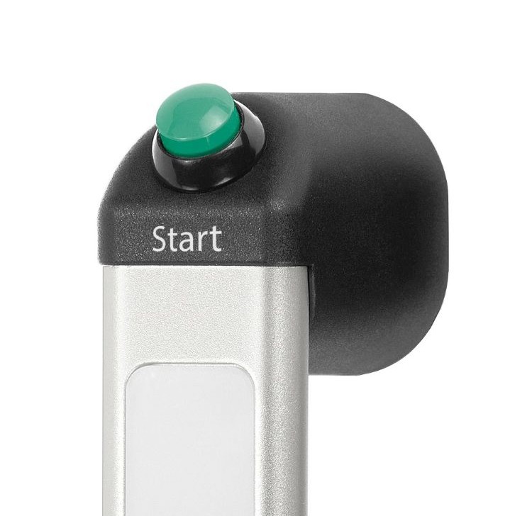 Leschhorn FG12-LL11.165.11 Funktionsgriffe mit 1 Drucktaster (Wechsler) und dreifarbig LED Beleuchtung, A 165. naturfarben eloxiert - LE FG12-LL kompakt Funktionsgriffe mit dreifarbig Griffsteg