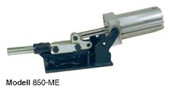 DESTACO 850-ME Standard Kraftspanner Haltekraft 71200 N  Schubstangenspanner  horizontaler Zylinder (Sensor 8EA-109-1 separat bestellen) - 850 Standard Kraftspanner