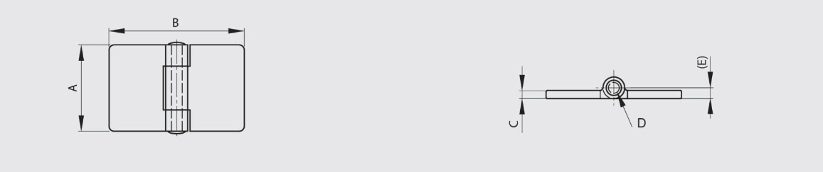 Leschhorn 72-1-3348 Gesenkschmiede-Scharniere aus gepägtem Stahl-3 Gelenkteile - LE 72-1 Gesenkschmiede-Scharniere aus gepaegtem Stahl-3 Gelenkteile-Skizze