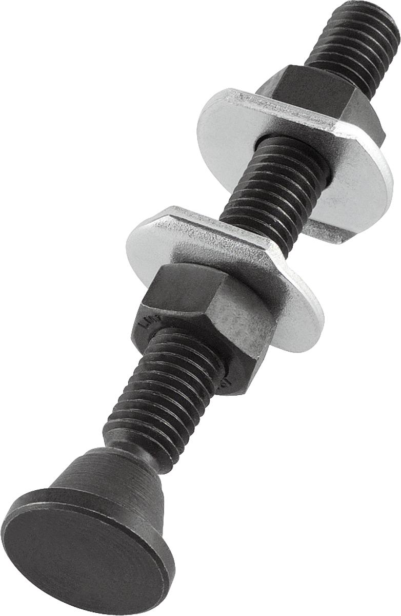 Kipp K0102.16150 ANDRUCKSPINDEL MIT GELENKFUSS, M16, L=150 - K0102-16150 ANDRUCKSPINDEL MIT GELENKFUSS - M16 - L 150