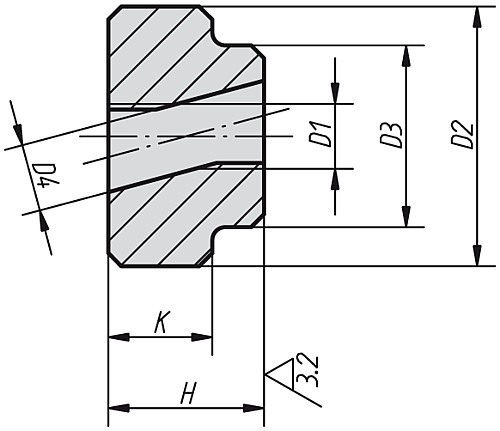 Kipp K0139.05 SCHNELLSPANN RÄNDELMUTTER  M5, - KIPP K0139 Schnellspann Raendelmuttern