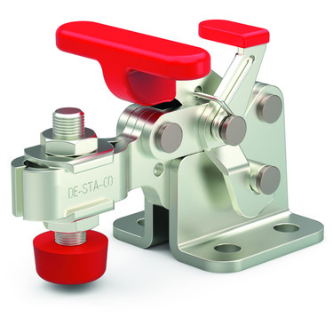 DESTACO 307-U Horizontalspanner Haltekraft 1500N, Öffnungswinkel 90° - 307-URSS Horizontalspanner - U- Spannarm - Fuss abgewinkelt - Edelstahlausfuehrung mit Zusatzverriegelung