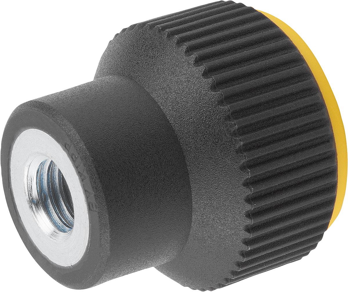 Norelem 06092-3087 NOVO.GRIP RÄNDELKNOPF GR.3  M8, DECKEL RAPSGELB - 06092-3087 NOVO-GRIP RAENDELKNOPF GR-3  M8 - DECKEL RAPSGELB