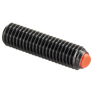 Halder 22720.0453 Kugeldruckschraube ohne Kopf M 4 x 7,9, abgeflachte Kugel aus Thermoplast, Auflagefläche  plan (verdrehgesichert),  Stahl vergütet - Kugeldruckschrauben Kugeldruckschraube ohne Kopf - M 4 x 7 9 - abgeflachte Kugel aus Thermoplast