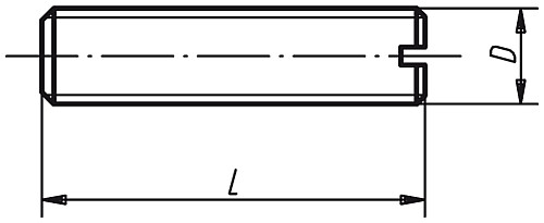 Norelem 551-M6X20, Gewindestift DIN 551 Stahl - Norelem 07630 Gewindestifte DIN 551
