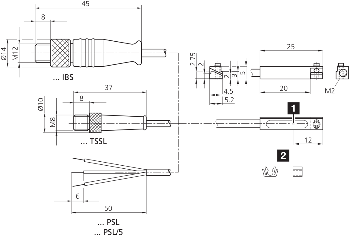 di-soric MZEK 25 PSLK Magnetfeld-Zylindersensor MZEK für T-Nut, pnp, 200 mA, NO, kurzschlussfest, Gehäusematerial: Zinkdruckguss, Material Kabel: PUR - di-soric MZEK 25 PSLK Magnetfeld-Zylindersensor MZEK fuer T-Nut