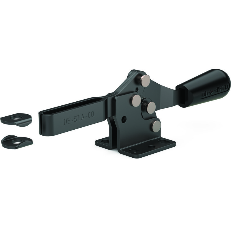 DESTACO 217-U Horizontalspanner Haltekraft 900N, Öffnungswinkel 90° - 217-U-LS-BLK Horizontalspanner - U-Spannarm - Fuss abgewinkelt - ohne Spindel - schwarz