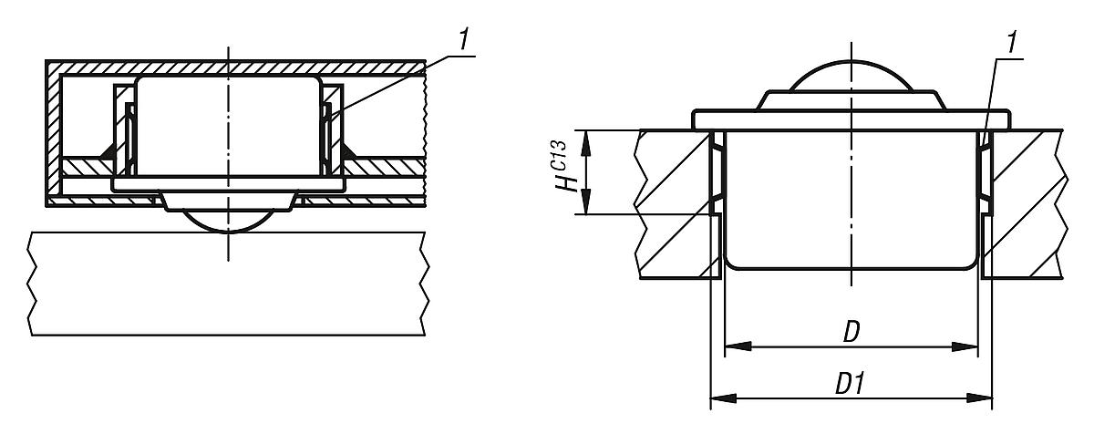 Norelem 95164-062 TOLERANZRING D=62 - NLM 95164 Toleranzringe - Massblatt
