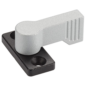 Halder 24101.0202 Drehriegel Flügelgriff einseitig 40, schwarz mit Anschraubflansch - Drehriegel - Fluegelgriff einseitig - 40 - schwarz - mit Anschraubflansch silber