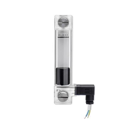 Ganter 656.1-127-LW Ölstandsanzeiger, mit elektrischer Ölstandsüberwachung, Stecker seitlich - GN-656-1-Oelstandsanzeiger-mit-elektrischer-Oelstandsueberwachung-Stecker-seitlich - Abbildung