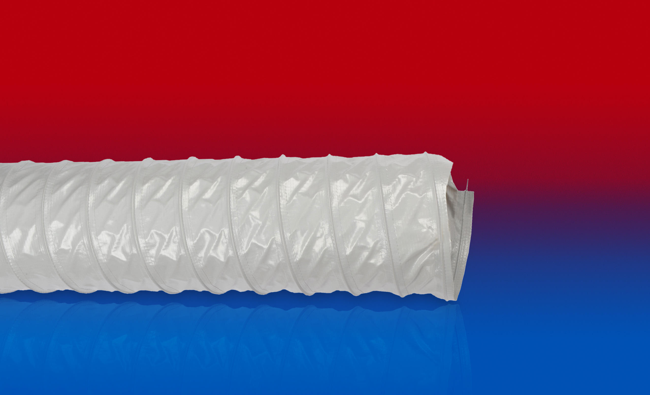 Norres 371-0076-3500-10 PVC-Klimaschlauch, schwerentflammbar, grau, Innen-Ø 75-76 mm, Aussen-Ø 77,6 mm, Biegeradius 46 mm - Norres 371 - PROTAPE PVC 371 GREY -XLD-
