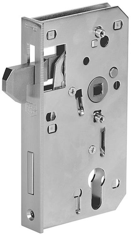 AMF 142SNIG-40ZW Schiebetor-Schloss, verzinkt, für Kastenbreite: 40 mm, Schließung: PZW, E: 33 mm - LE 142SNIG Schiebetor-Schloss - verzinkt -Abbildung