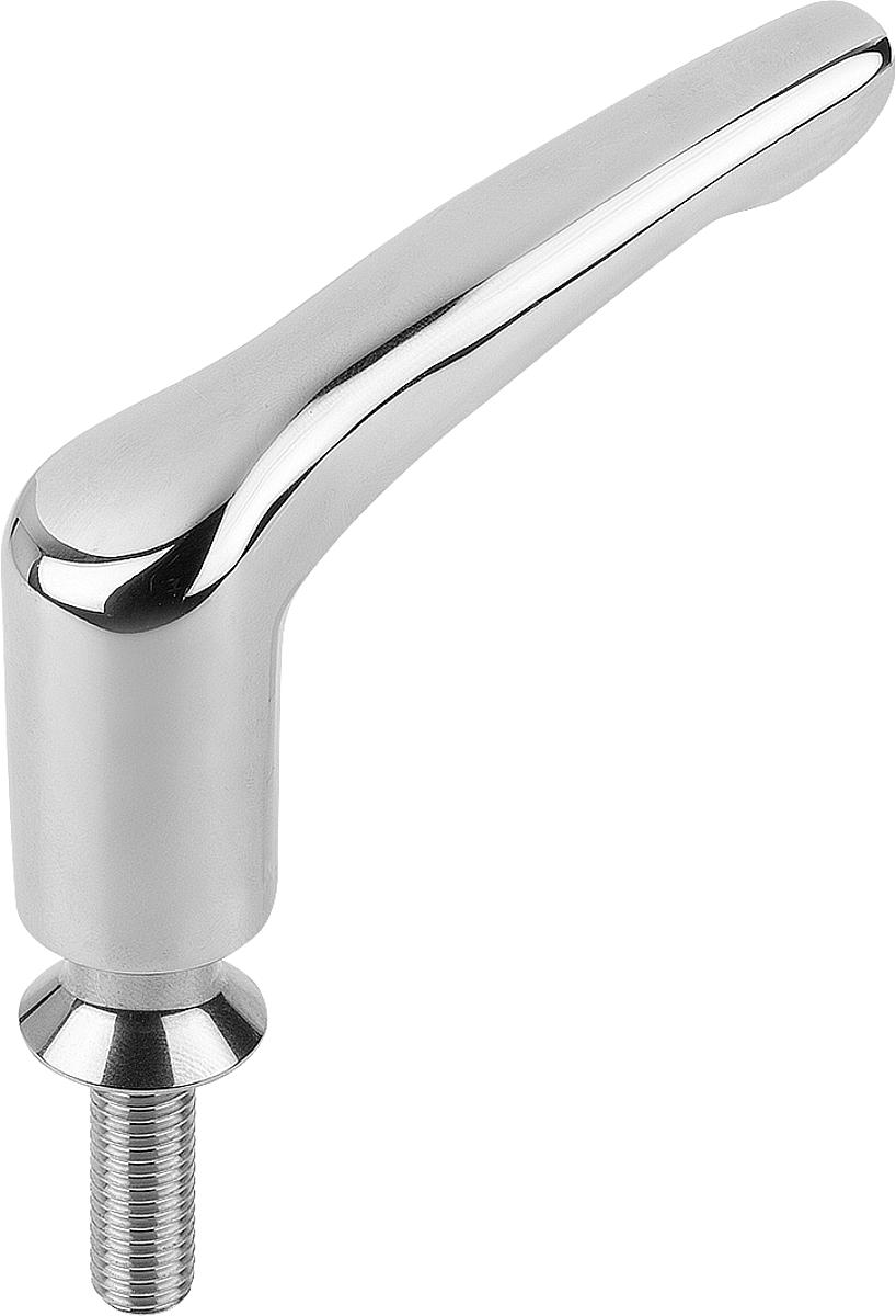 Kipp K1317.208X60 KLEMMHEBEL HYGIENIC USIT® MIT BUND GR.2, M08X60, EDELSTAHL 1.4404 POLIERT, KOMP:75 EPDM 295 - K1317-208X60 KLEMMHEBEL HYGIENIC USIT-BUND GR 2 -M08X60 -EDELSTAHL 1-4404 POLIERT -KOMP 75 EPDM 295