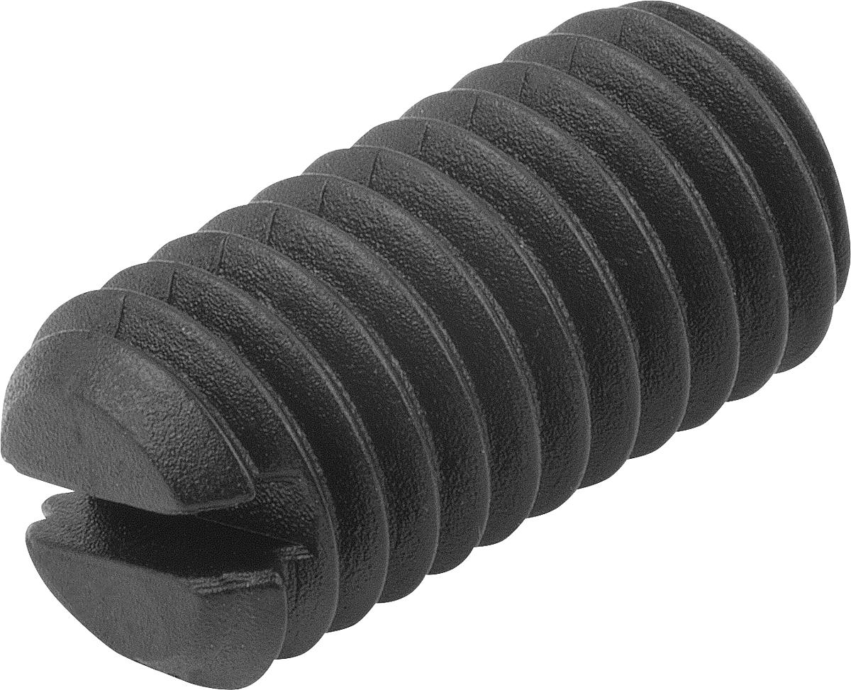 Kipp K0312.08 FEDERNDES DRUCKSTÜCK  M8, KUGEL EDELSTAHL, HÜLSE KUNSTSTOFF - K0312-08 FEDERNDES DRUCKSTUECK M8 - KUGEL EDELSTAHL - HUELSE KUNSTSTOFF