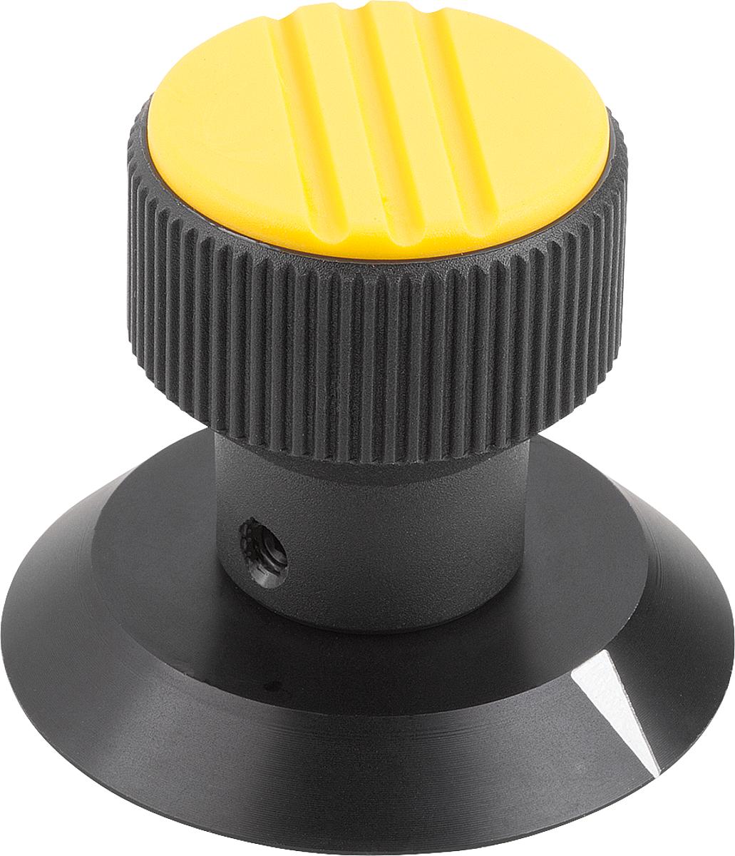 Kipp K0249.2067 NOVO.GRIP STELLKNOPF GR.2  D=6H7, DECKEL RAPSGELB - K0249-2067 NOVO GRIP STELLKNOPF GR 2 D 6H7 - DECKEL RAPSGELB