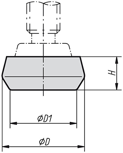 Kipp K0105.16 SCHUTZKAPPE, D=16, H=8 - KIPP K0105 Schutzkappen