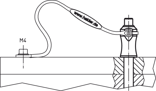 Halder 22380.0090 Kugelsperrbolzen selbstsichernd einfache Ausführung Ø 16 x 50, rostfreier Stahl 1.4542 - Kugelsperrbolzen Kugelsperrbolzen - selbstsichernd - einfache Ausfuehrung