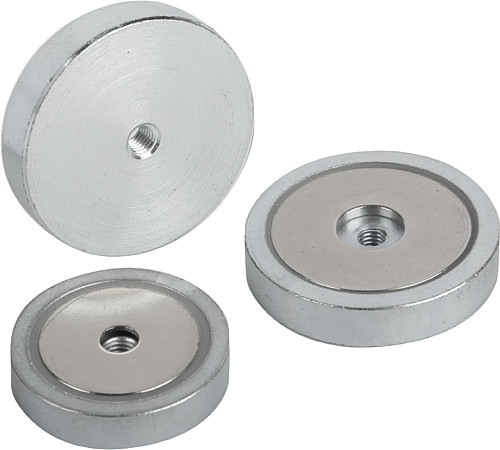 Kipp K0556.01 FLACHGREIFER AUS NEODYM, MIT INNENGEWINDE - KIPP K0556 Flachgreifer mit Innengewinde aus NdFe