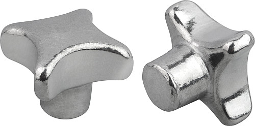 Kipp K0145.104008 KREUZGRIFF FORM A, D1=40, ALU, GEROMMELT - KIPP K0145-A Kreuzgriffe aehnlich DIN 6335 aus Alum