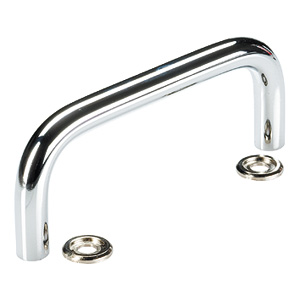 Halder 24310.0550 Bügelgriff mit Auflagescheibe Ø 8 x 100, rostfreier Stahl - Buegelgriffe Buegelgriff mit Auflagescheibe - Durchmesser 8 x 64 - Stahl - verchromt Stahl - verchromt