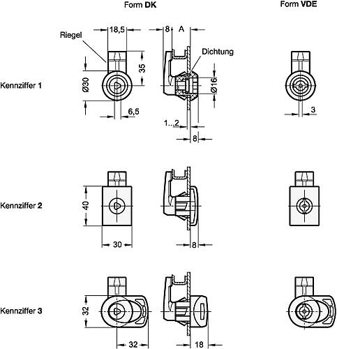 Ganter 115.5-DK-22-CR-1 Verriegelungen für Snap in Montage - GN 115-5 Verriegelungen fuer Snap in Montage-Abbildung