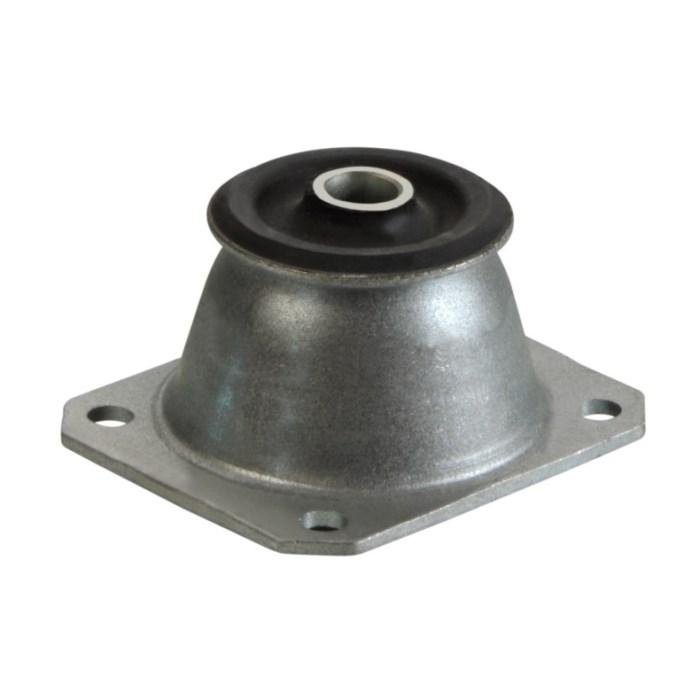 Leschhorn 27021-2-70 Konuslager, rechteckiger Flansch, Gr. 2, Höhe 81,0, Durm. 93, 4-Loch, NK70 Shore A ±5 - hart, Metallteile: Stahl verzinkt. - LE 27021 Konuslager - rechteckiger Flansch mit 4-Loch-Befestigung
