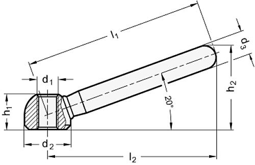 Ganter 99.6-63-M8 EDELSTAHL SPANNMUTTER (MAT. 1.4301) - GN 99-6 Spannmuttern - Edelstahl -Skizze