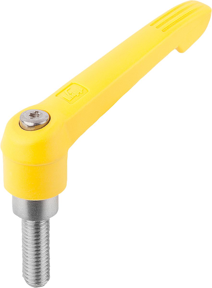 Kipp K0270.21016X25 KLEMMHEBEL GR.2  M10X25       EDELSTAHL, GRIFFHEBEL RAPSGELB - K0270-21016X25 KLEMMHEBEL GR 2 M10X25 EDELSTAHL - GRIFFHEBEL RAPSGELB