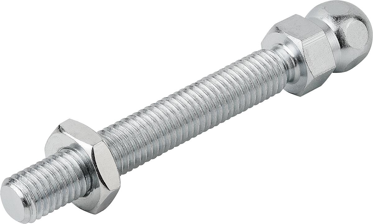 Norelem 27810-201251 GEWINDESPINDEL M20X125, F. GELENKFUSS - 27810-201251 GEWINDESPINDEL M20X125 - FUER GELENKFUSS