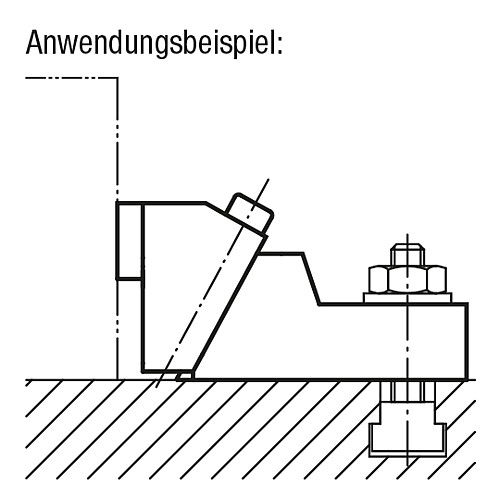 Kipp K0891.19 STABILSPANNBACKE B1=19, - KIPP K0891 Stabilspannbacken