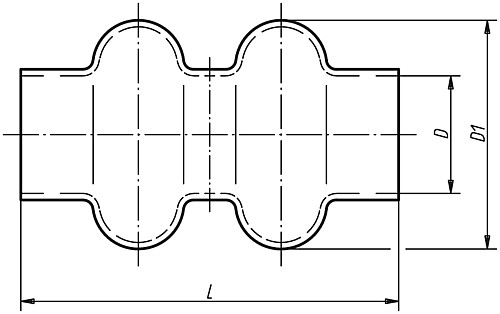 Norelem 23415-16 GUMMI SCHUTZHÜLLE DOPPELT, D=16, - Norelem 23415 Gummi Schutzhuellen fuer Kugel und Kreuzgelenke -Doppelt-