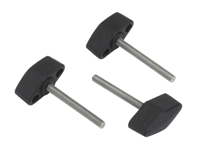 Leschhorn L751 Flügelschrauben  A 48; d 12,5; Gewinde d1 M6X20; Kunststoff PA, schwarz, - Boteco L751 Fluegelschrauben