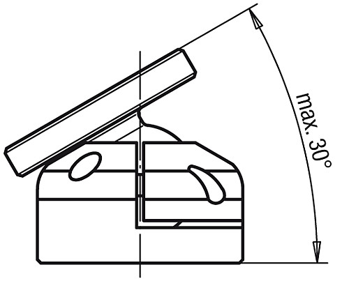 Norelem 21170-08 GELENKKOPF SCHWENKWINKEL 30° H=35, ALUMINIUM, KLEMMBAR, D=46 - LE70183 21170 Gelenkkoepfe Schwenkwinkel 30 Grad klemmbar
