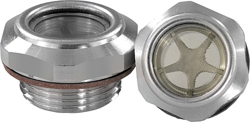 Norelem 28010-20014 ALUMINIUM ÖLSCHAUGLAS, D=20, D1=G 1/4 - Norelem 28010 Aluminium Oelschauglaeser