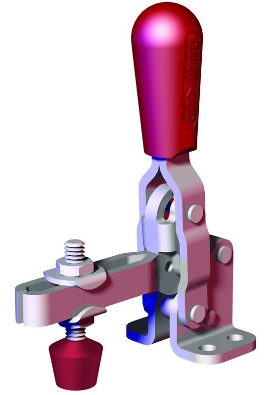 DESTACO 202-UL Vertikal-Kniehebelspanner Haltekraft 1100 N - 2000 N, Öffnungswinkel 100° - 105° - 202-UL Vertikalspanner - U-Spannarm lang - Fuss abgewinkelt