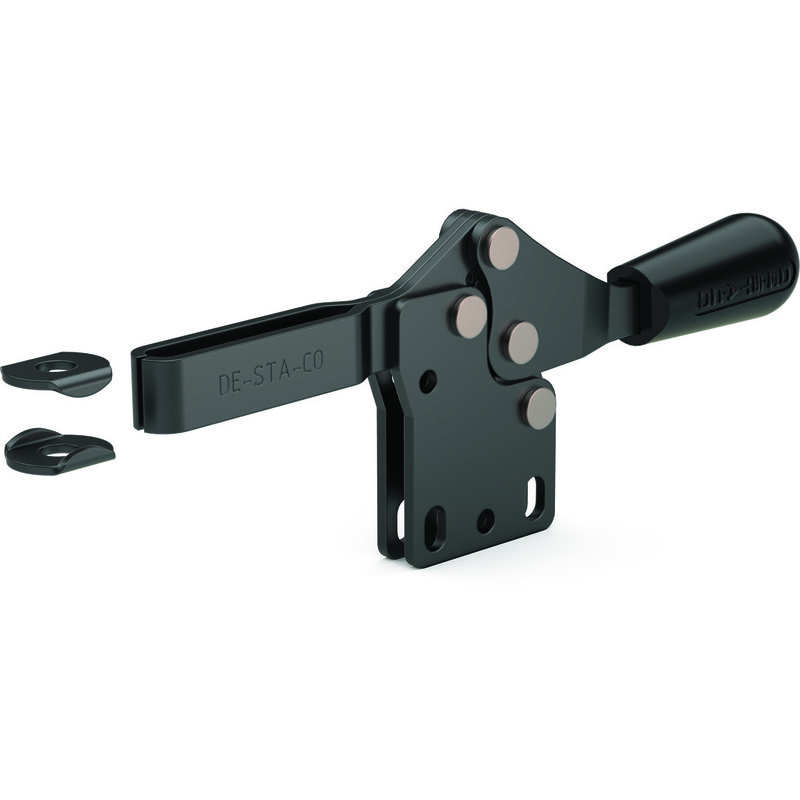 DESTACO 217-UB-LS-BLK Horizontalspanner Haltekraft 900N, Öffnungswinkel 90°, schwarz, ohne Spindel, entspricht 217-UB851-LS - 217-UB-LS-BLK Horizontalspanner - U- Spannarm - Fuss gerade - ohne Spindel - schwarz