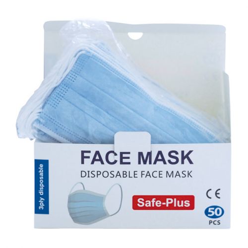 Leschhorn 710 Einweg-Maske mit verstellbarem Nasenbügel, Farbe blau - LE71602-710 Einweg Maske Box