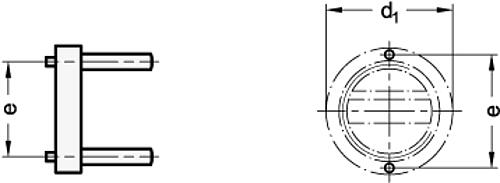 Ganter 537.1-21 MONTAGESCHLÜSSEL FÜR GN 537 16 20 ... - GN 537-1 Montagestiftschluessel - fuer Montage Oelschauglaeser GN 537-Skizze