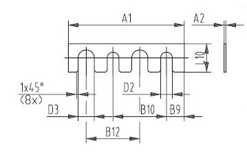 DESTACO 82ZB-SH4005 Abstimmplatte (Shimsplatte) für pneumatische Kraftspanner, A1 42; A2 0,5; D2 6,5, D3 7,0 - Destaco 82ZB-SH Abstimmplatte fuer pneumatische Kraftspanner - TZ