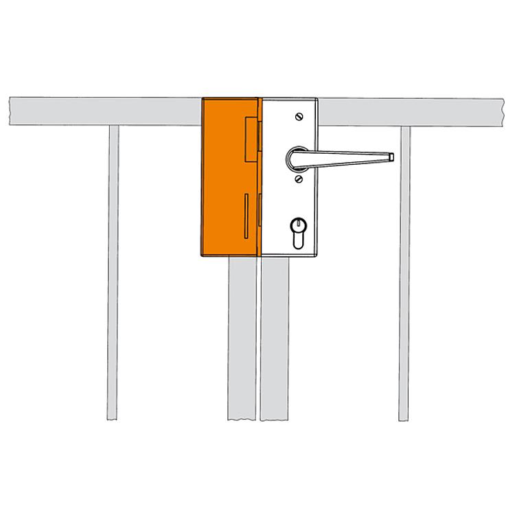 AMF 146ET-40 Gegenkasten, blank, schmal, für Kastenbreite: 40 mm, A: 40 mm, B: 81,0 mm, C: 173 mm - LE 146ET Gegenkasten - blank - schmal -Anwendung