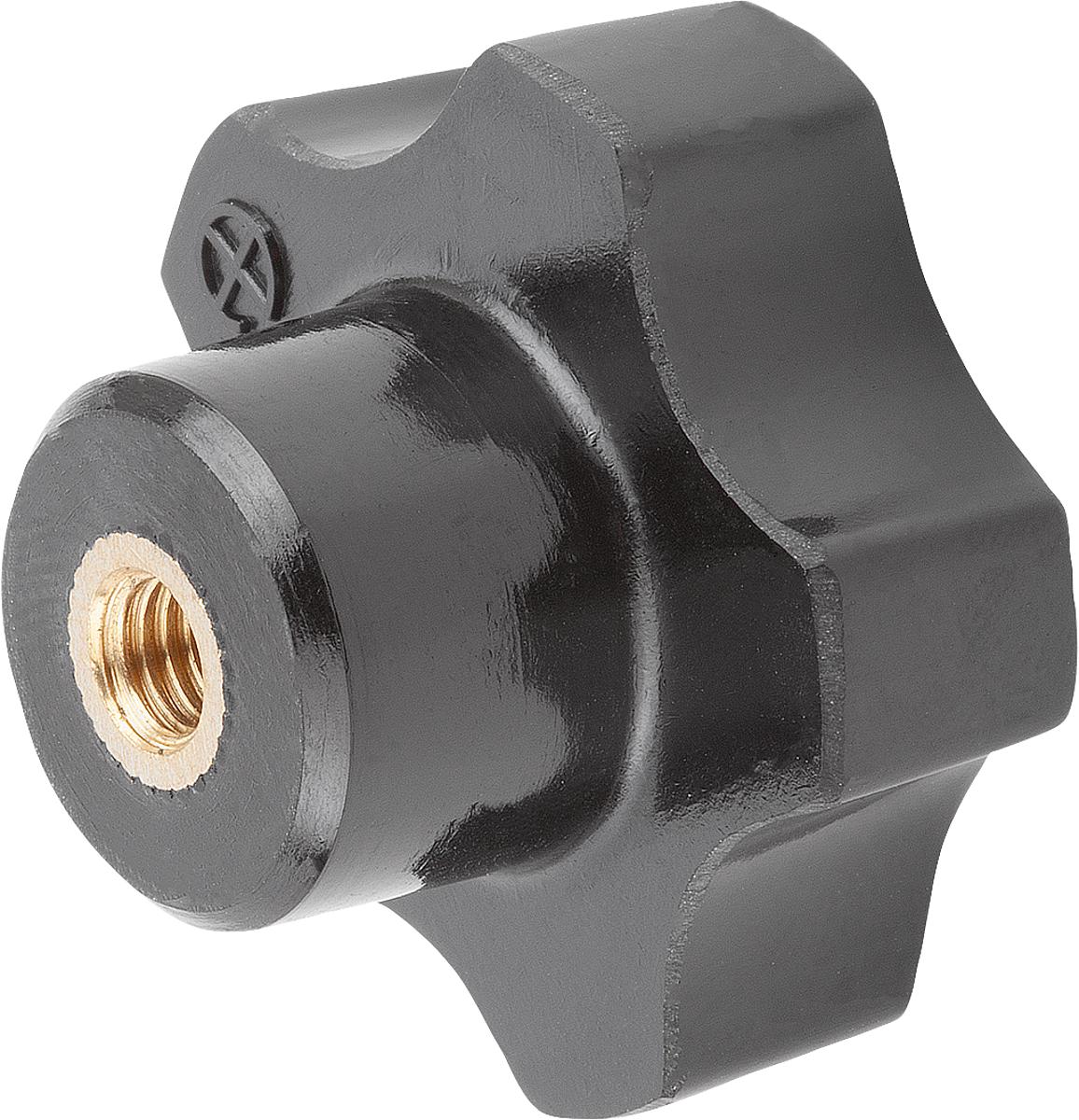 Kipp K0185.3206 FÜNFSTERNGRIFF D=32  M6, - K0185-3206 FUENFSTERNGRIFF D 32 M6