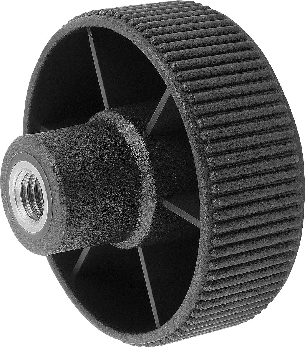 Kipp K0261.23127 NOVO GRIP RÄNDELRAD  GR.3  FORM K  EDELSTAHL, D=63  M12, DECKEL RAPSGELB - K0261-23127 NOVO GRIP RAENDELRAD GR 3 FORM K EDELSTAHL - D 63 M12 - DECKEL RAPSGELB