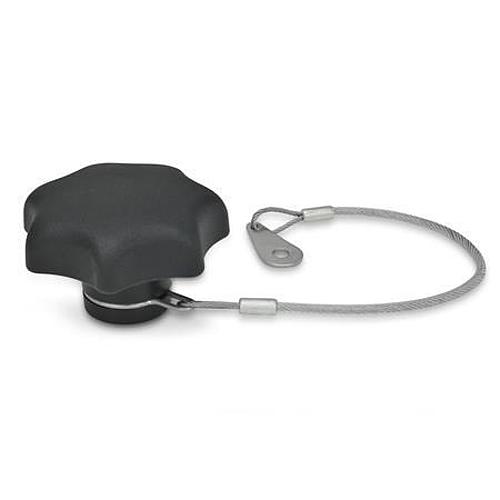 Ganter 6336.13-32-M6-A Sterngriffe mit Verliersicherung - GN 6336-13 Sterngriffe mit Verliersicherung-Abbildung