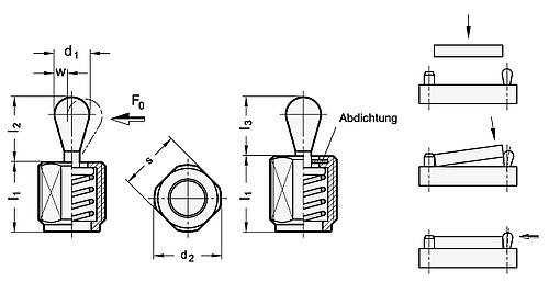 Ganter 713-10-100-18-SA Seitendruckstücke zum Einschrauben - GN 713 Seitendruckstuecke zum Einschrauben-Abbildung