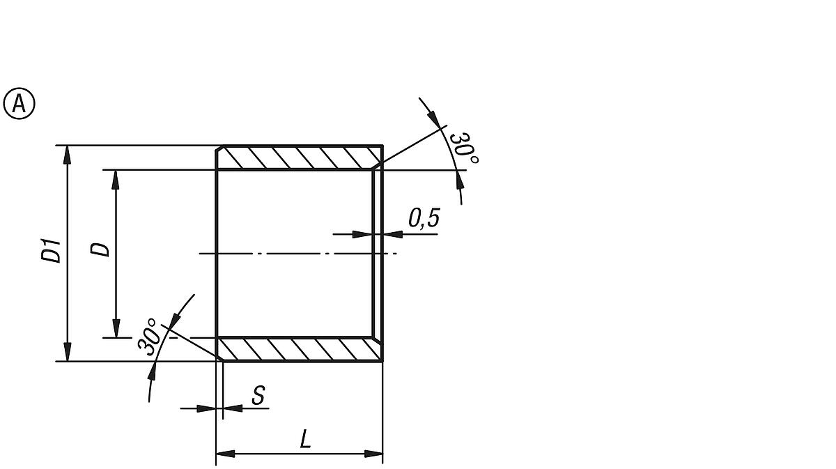 Norelem 23710-21252820 KUNSTSSTOFF GLEITLAGER, IGLIDUR J, FORM A - NLM 23710 Kunststoff-Gleitlager iglidur  - Massblatt