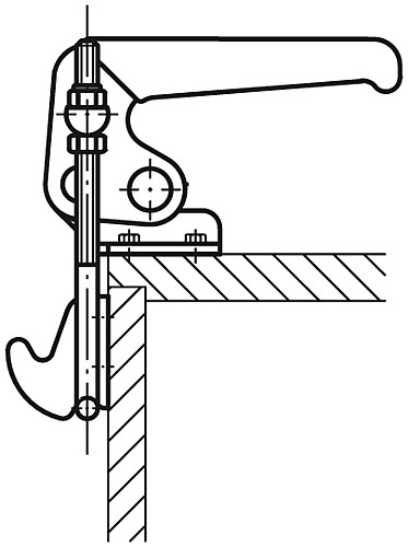 Kipp K0082.0140 BÜGELSPANNER VERTIKAL, MIT GEGENHALTER, P=140 daN - KIPP K0082 Buegelspanner vertikal mit Gegenhalter