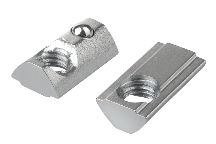 Norelem 07073-0604 NUTENSTEIN EINSCHWENKBAR D=M04 B=10,5, FORM:A STAHL, MIT STEG - NLM 07073 Nutensteine einschwenkbar mit Steg Typ I