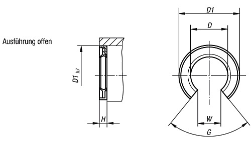 Norelem 21560-121 VORSATZDICHTUNGEN D=12, DOPPELLIPPENDICHTRING, OFFEN - Norelem 21560-AO Vorsatzdichtungen Doppellippendichtringe - offen
