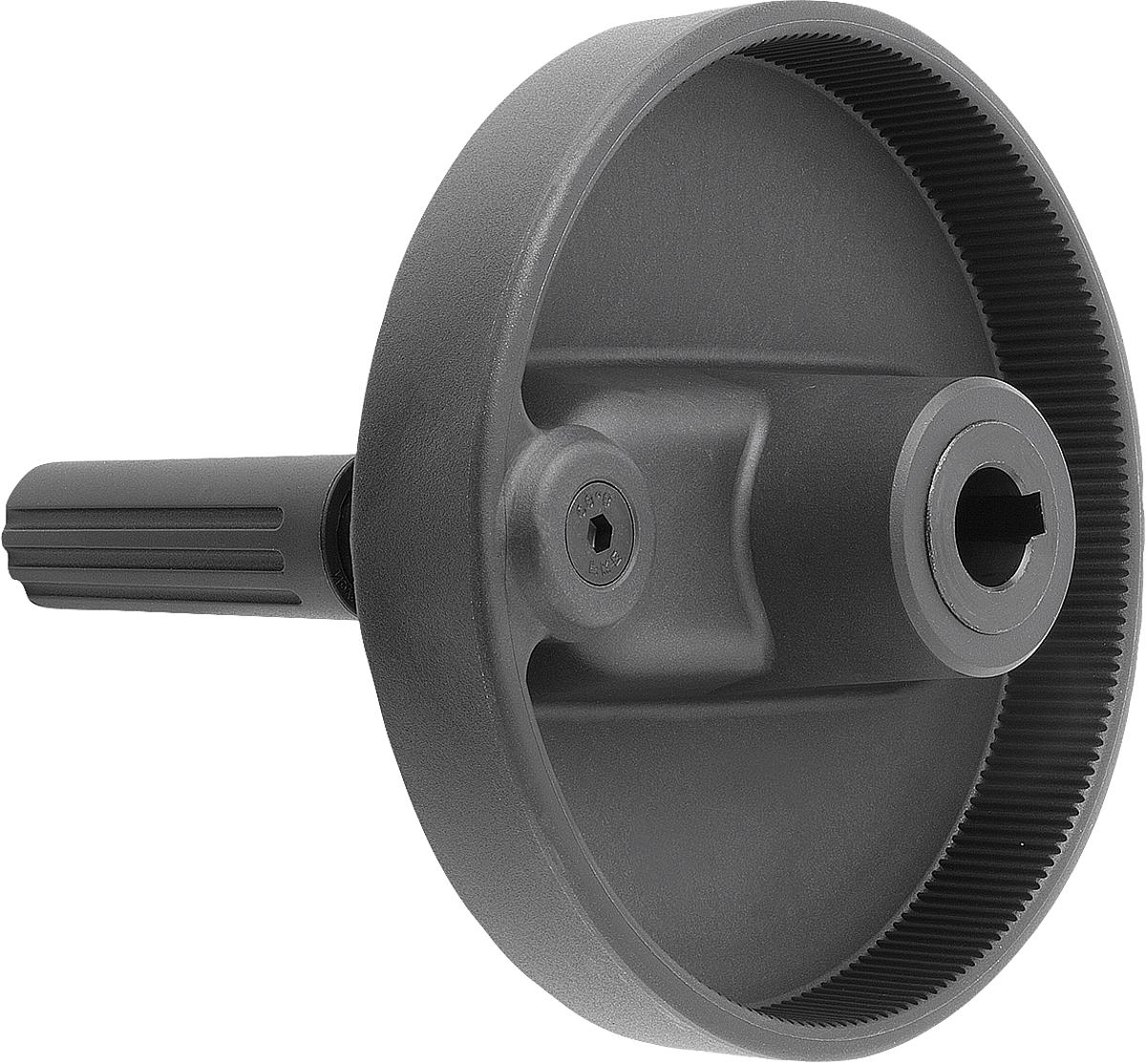 Kipp K0258.41601405 NOVO.GRIP HANDRAD M.ZYL.GRIFF UMLEGBAR, GR.4, D1=160, D=14H7 - K0258-41601405 NOVO GRIP HANDRAD MIT ZYLINDERGRIFF UMLEGBAR - GR 4 - D1 160 - D 14H7